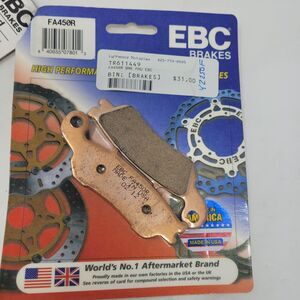 EBC R front & rear brake pad set fits 2008-on Yamaha YZ125 YZ250 YZ250F YZ450F